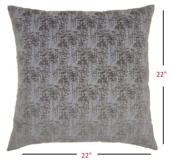 Slate Gray Distressed Gradient Throw Pillow - Image 5