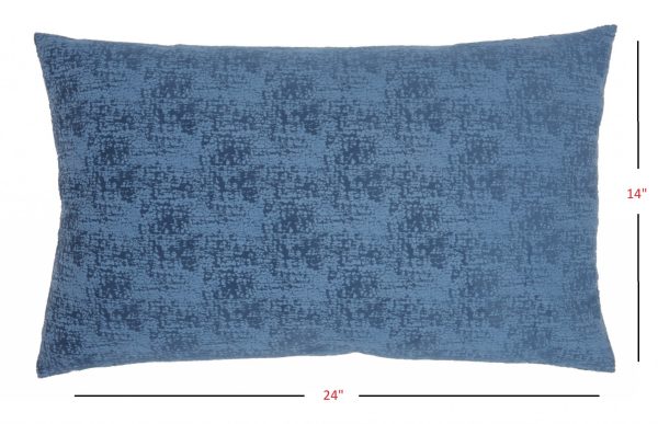 Navy Blue Distressed Gradient Lumbar Pillow - Image 5
