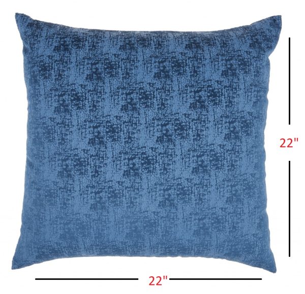 Navy Blue Distressed Gradient Throw Pillow - Image 5