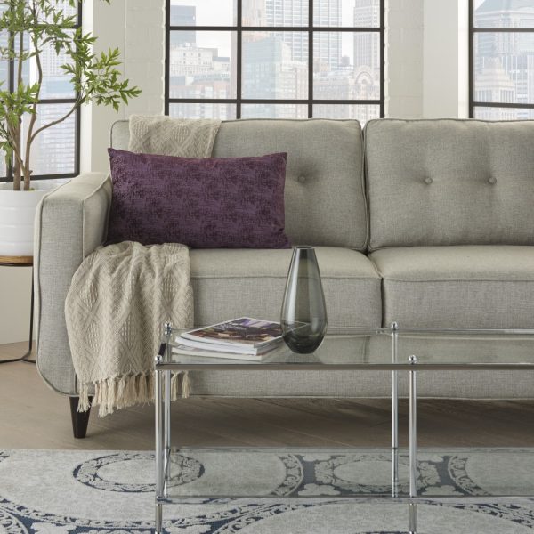 Plum Distressed Gradient Lumbar Pillow - Image 3