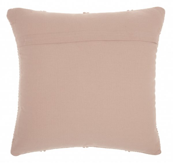 Blush Pink Textured Lattice Throw Pillow