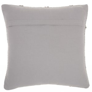 Light Gray Textured Lattice Throw Pillow
