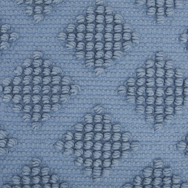 Soft Blue Textured Dots and Stripes Throw Pillow - Image 4