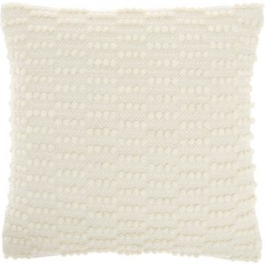 Ivory Textured Broken Stripes Throw Pillow