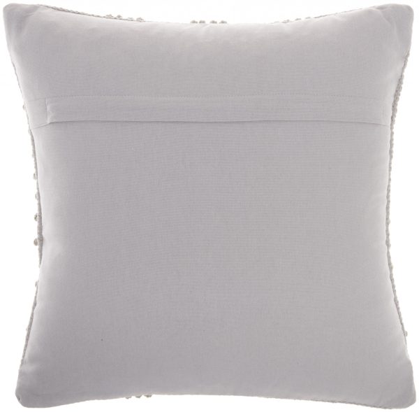 Light Gray Textured Broken Stripes Throw Pillow - Image 2