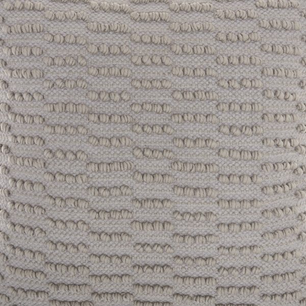 Light Gray Textured Broken Stripes Throw Pillow - Image 4