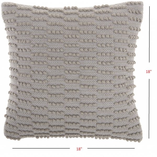 Light Gray Textured Broken Stripes Throw Pillow - Image 5