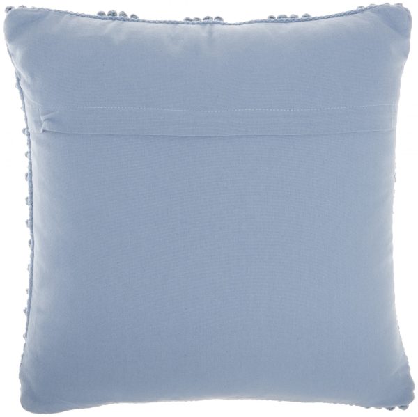 Ocean Blue Textured Broken Stripes Throw Pillow - Image 2