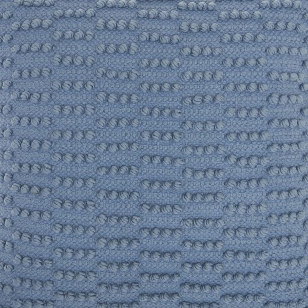 Ocean Blue Textured Broken Stripes Throw Pillow - Image 4