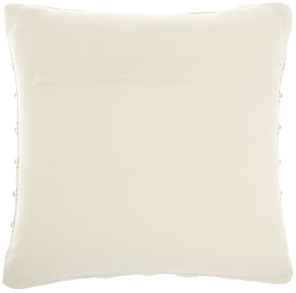 Blush and Ivory Textured Stripes Throw Pillow - Image 2