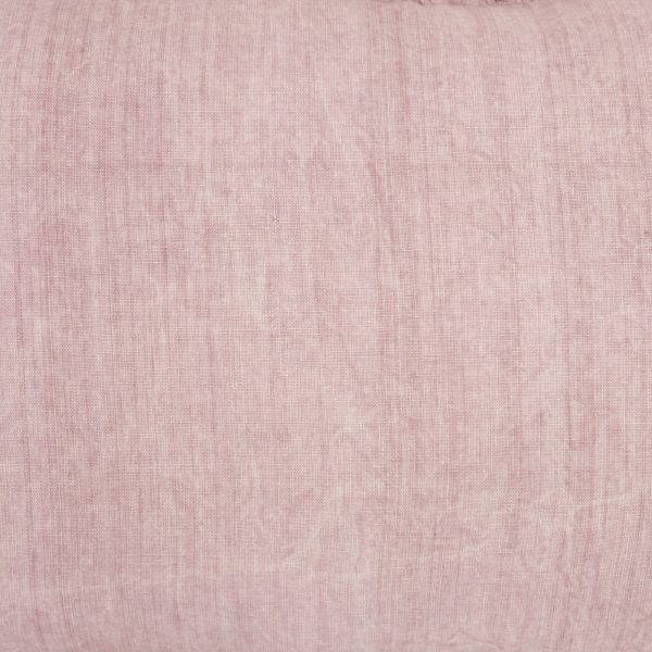 Dainty Ruffle Edged Pink Lumbar Pillow - Image 4