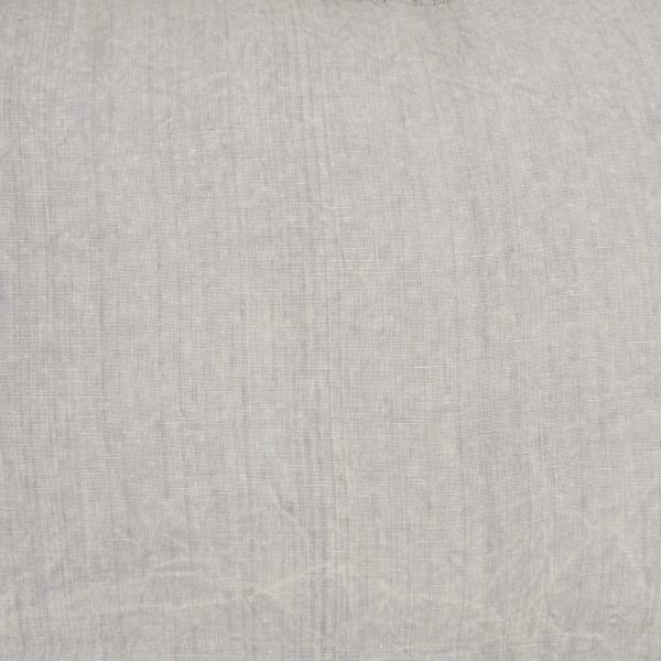 Dainty Ruffle Edged Light Gray Lumbar Pillow - Image 4