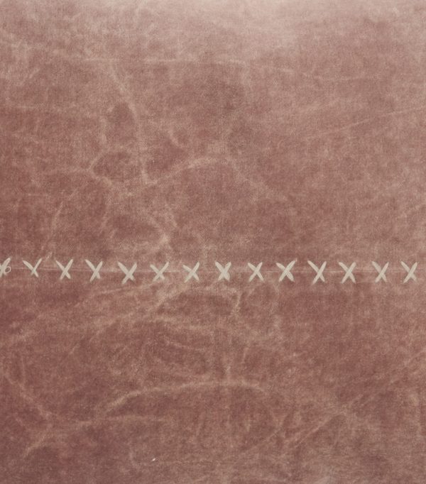 Wide Tasseled Marble Pink Lumbar Pillow - Image 4