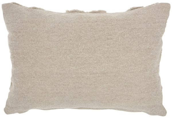 Whimsical Heart Detail Gray Lumbar Pillow - Image 2