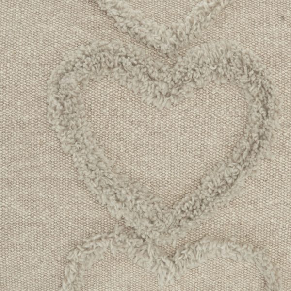 Whimsical Heart Detail Gray Lumbar Pillow - Image 4