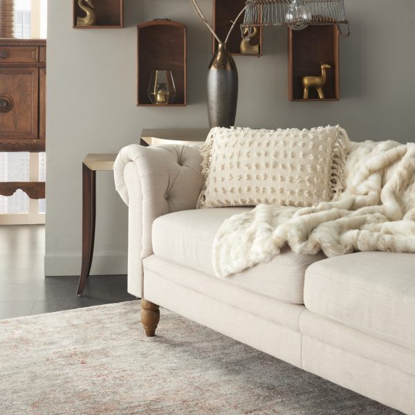 Tassel Detailed White Lumbar Pillow - Image 3