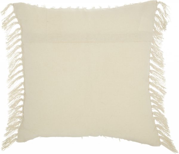 Tassel Detailed White Throw Pillow - Image 2