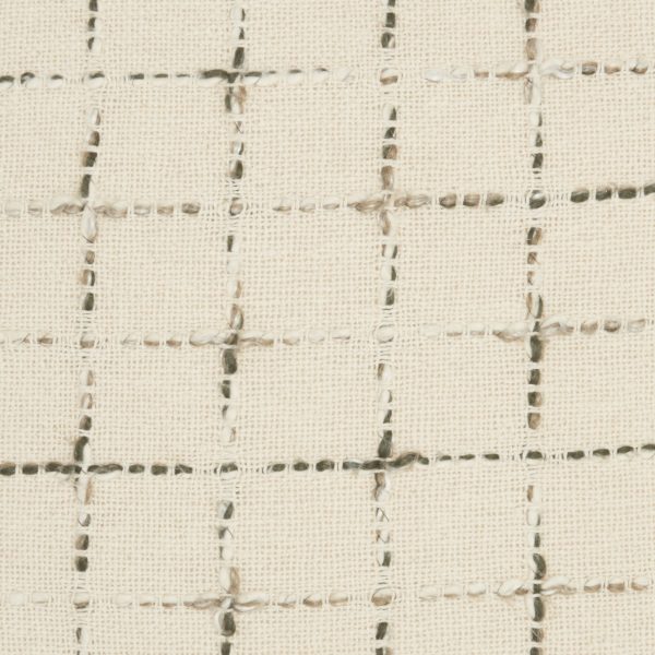Brown and White Grid Detail Throw Pillow - Image 4