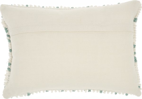 Light Blue Dotted Lumbar Pillow - Image 2