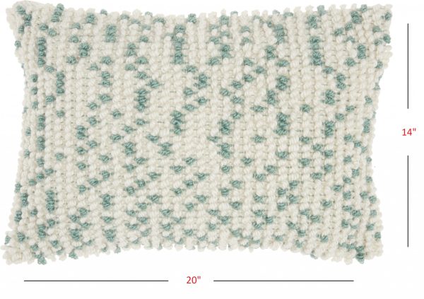 Light Blue Dotted Lumbar Pillow - Image 5