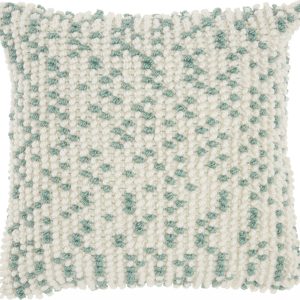 Light Blue Dotted Throw Pillow
