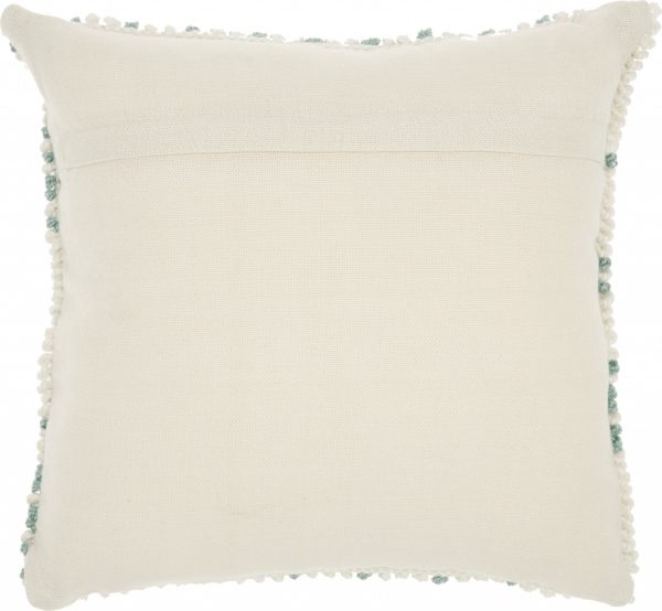 Light Blue Dotted Throw Pillow - Image 2