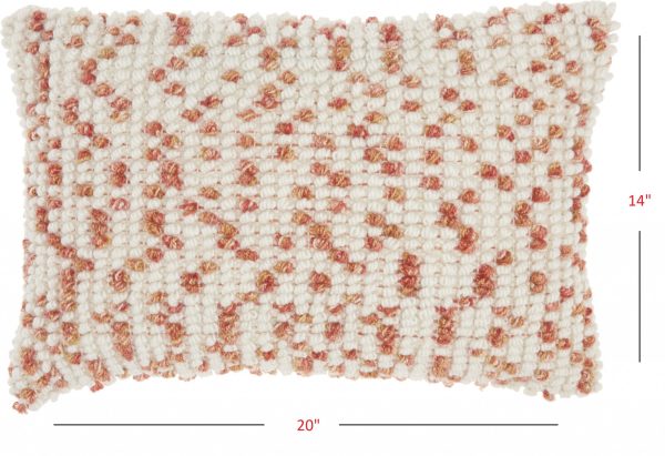 Peach Dotted Lumbar Pillow - Image 5