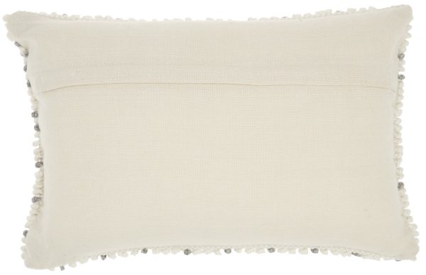 Light Gray Dotted Lumbar Pillow - Image 2