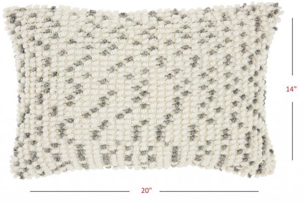 Light Gray Dotted Lumbar Pillow - Image 5