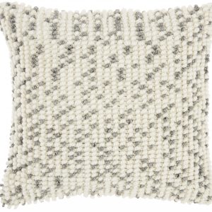 Light Gray Dotted Throw Pillow