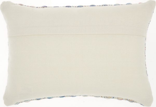 Multicolor Woven Fabric Lumbar Pillow - Image 2