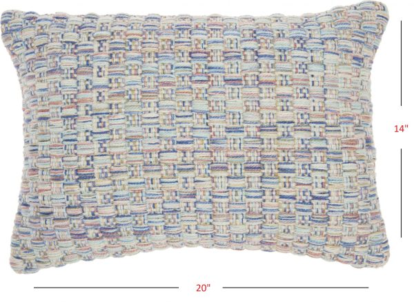 Multicolor Woven Fabric Lumbar Pillow - Image 5