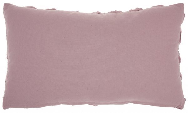Tea Pink Embossed Rose Lumbar Pillow - Image 2