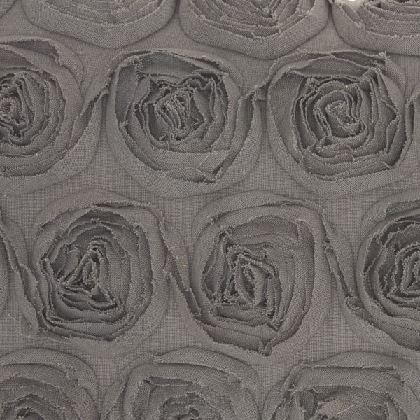 Dark Gray Embossed Rose Lumbar Pillow - Image 4