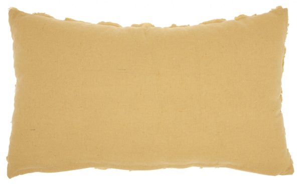 Yellow Embossed Rose Lumbar Pillow - Image 2