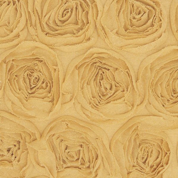 Yellow Embossed Rose Lumbar Pillow - Image 4