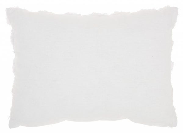 Petite White Embossed Rose Lumbar Pillow - Image 2
