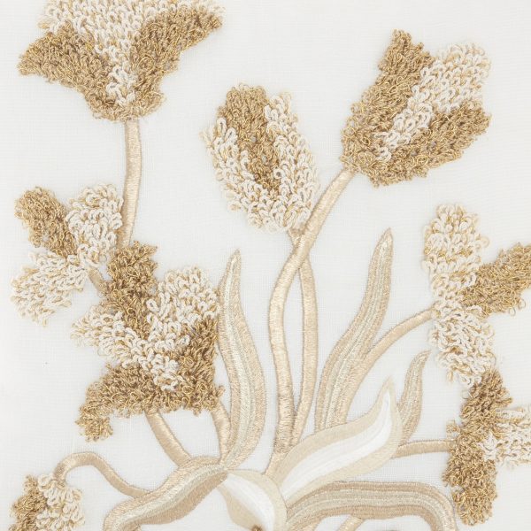 Embroidered Floral Detail Throw Pillow - Image 4