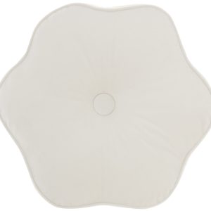 Cream Flower Shaped Throw Pillow