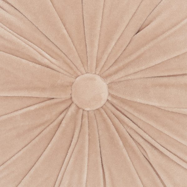 Light Pink Tufted Round Throw Pillow - Image 4