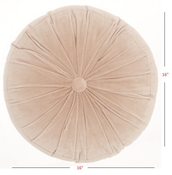 Light Pink Tufted Round Throw Pillow - Image 5