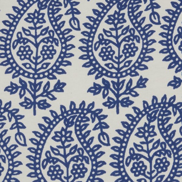 Blue and Ivory Bohemian Paisley Throw Pillow - Image 3
