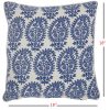 Blue and Ivory Bohemian Paisley Throw Pillow - Image 4