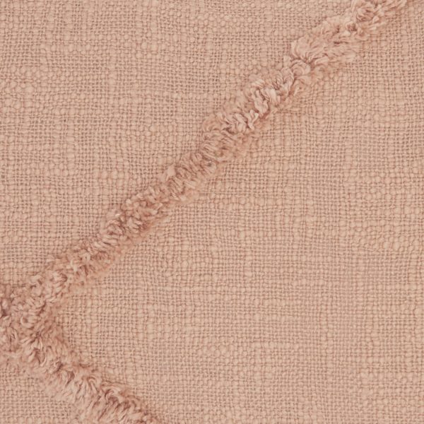 Tea Pink Abstract Shaggy Detail Lumbar Pillow - Image 4