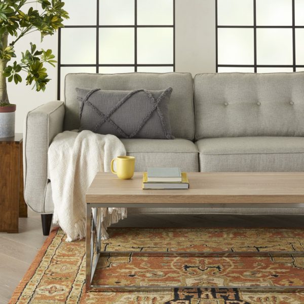 Gray  Abstract Shaggy Detail Lumbar Pillow - Image 3