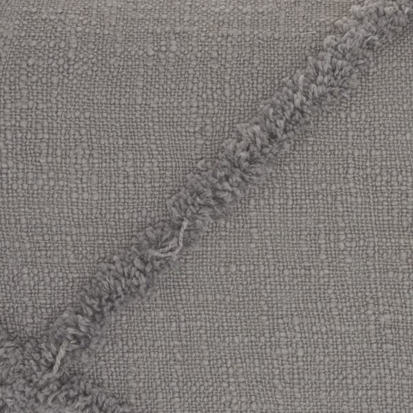 Gray  Abstract Shaggy Detail Lumbar Pillow - Image 4
