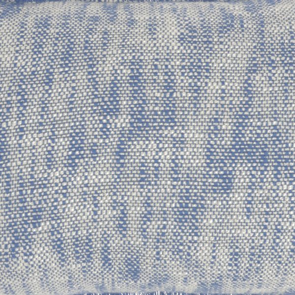 Blue and White Woven Heathered Lumbar Throw Pillow - Image 4