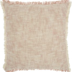 Blush and Ivory Abstract Pattern Throw Pillow