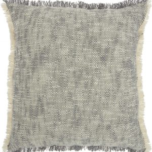 Gray and Ivory Abstract Pattern Throw Pillow