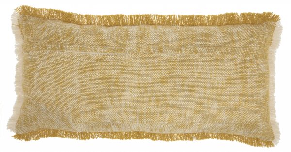 Mustard Hand Woven Throw Pillow - Image 2